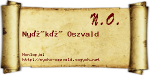 Nyókó Oszvald névjegykártya